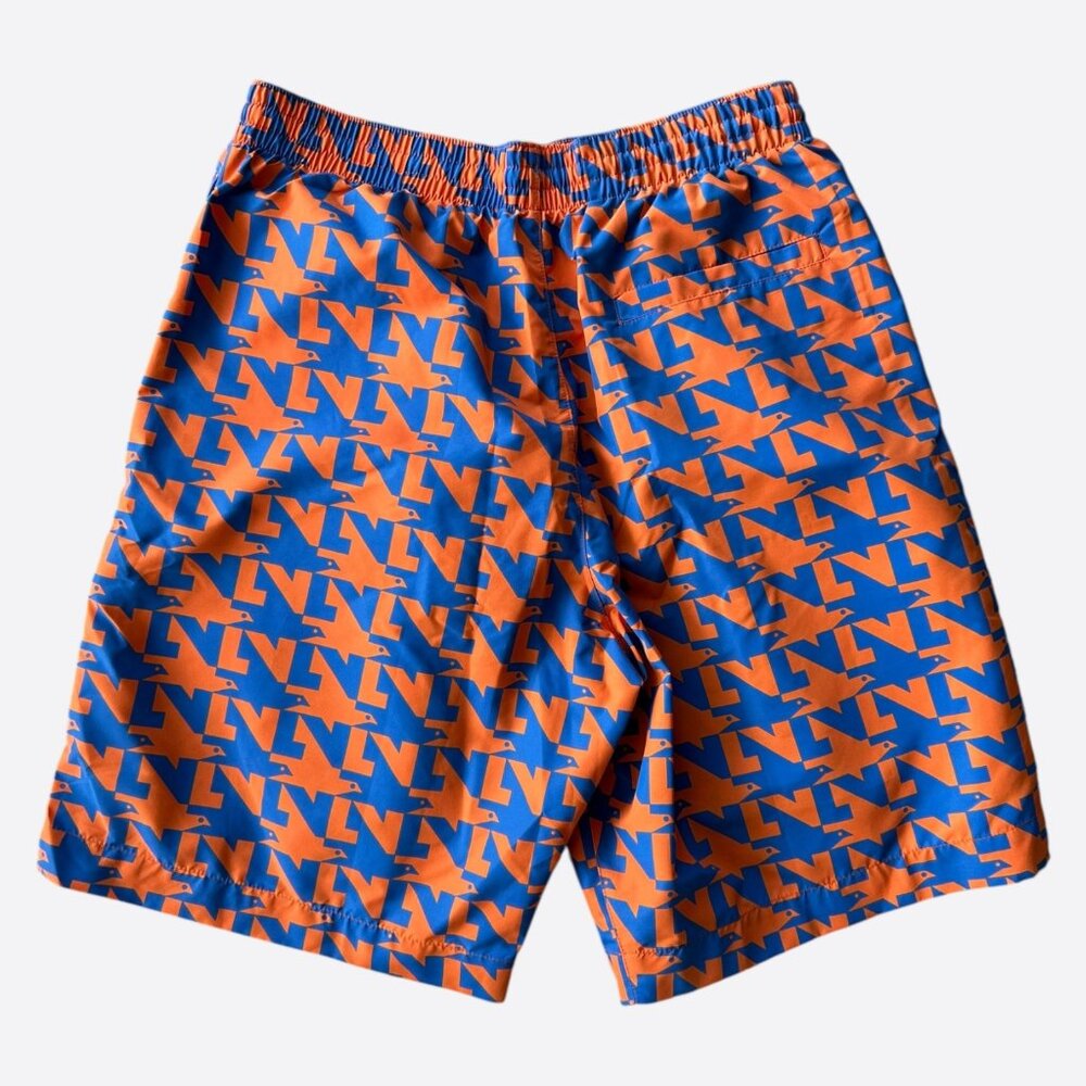 Louis Vuitton Blue & Orange Dove Print Swimshorts